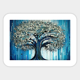 Tree Landscape Art Decor Paint Mosaic Sticker